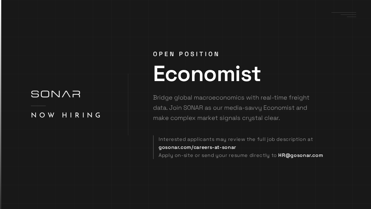 Now Hiring: Economist at SONAR